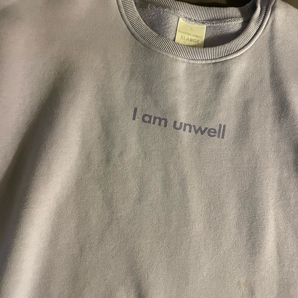 Call Her Daddy “I am unwell” purple sweatshirt, XL